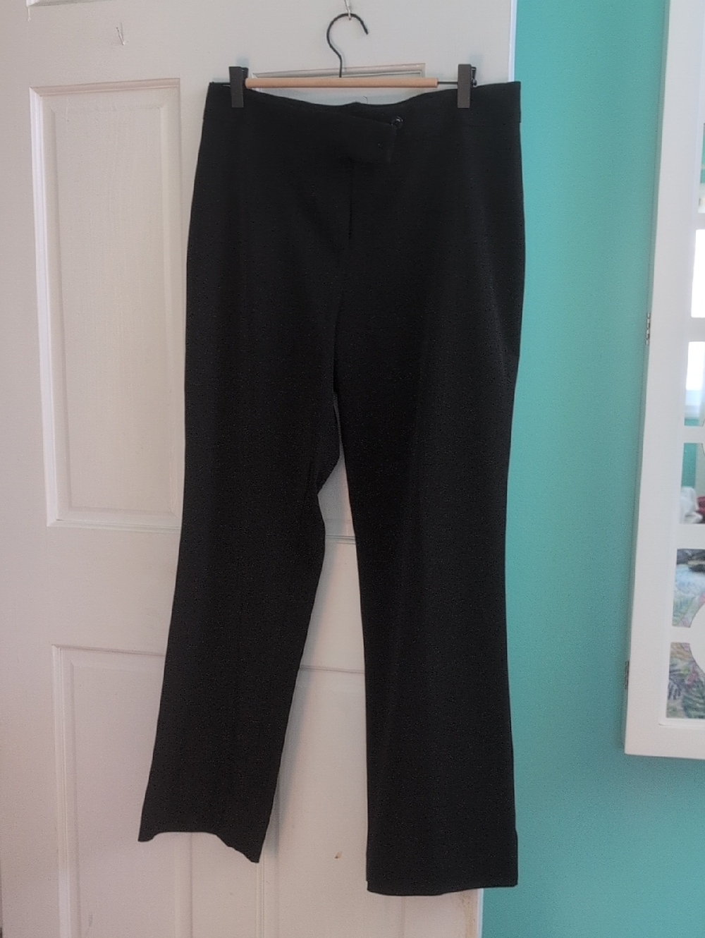 Black Woman's  Straight-Leg Dress Pants